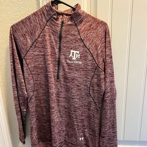 Women’s Texas A&M Under Armour 1/2 Zip pullover.